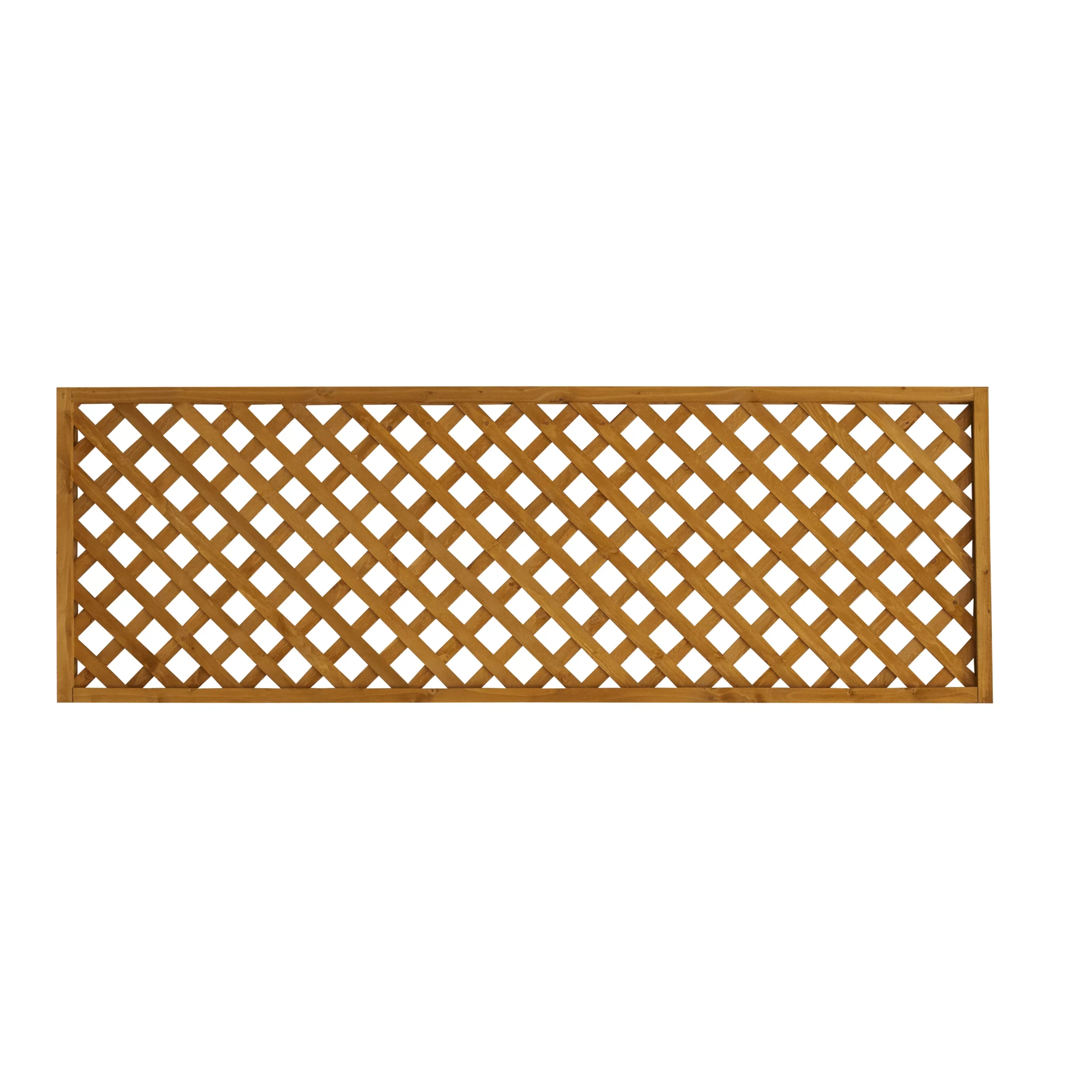 2ft Diamond Lattice Pine Trellis Panel, Pack Of 3 (W)183cm X (H)61cm