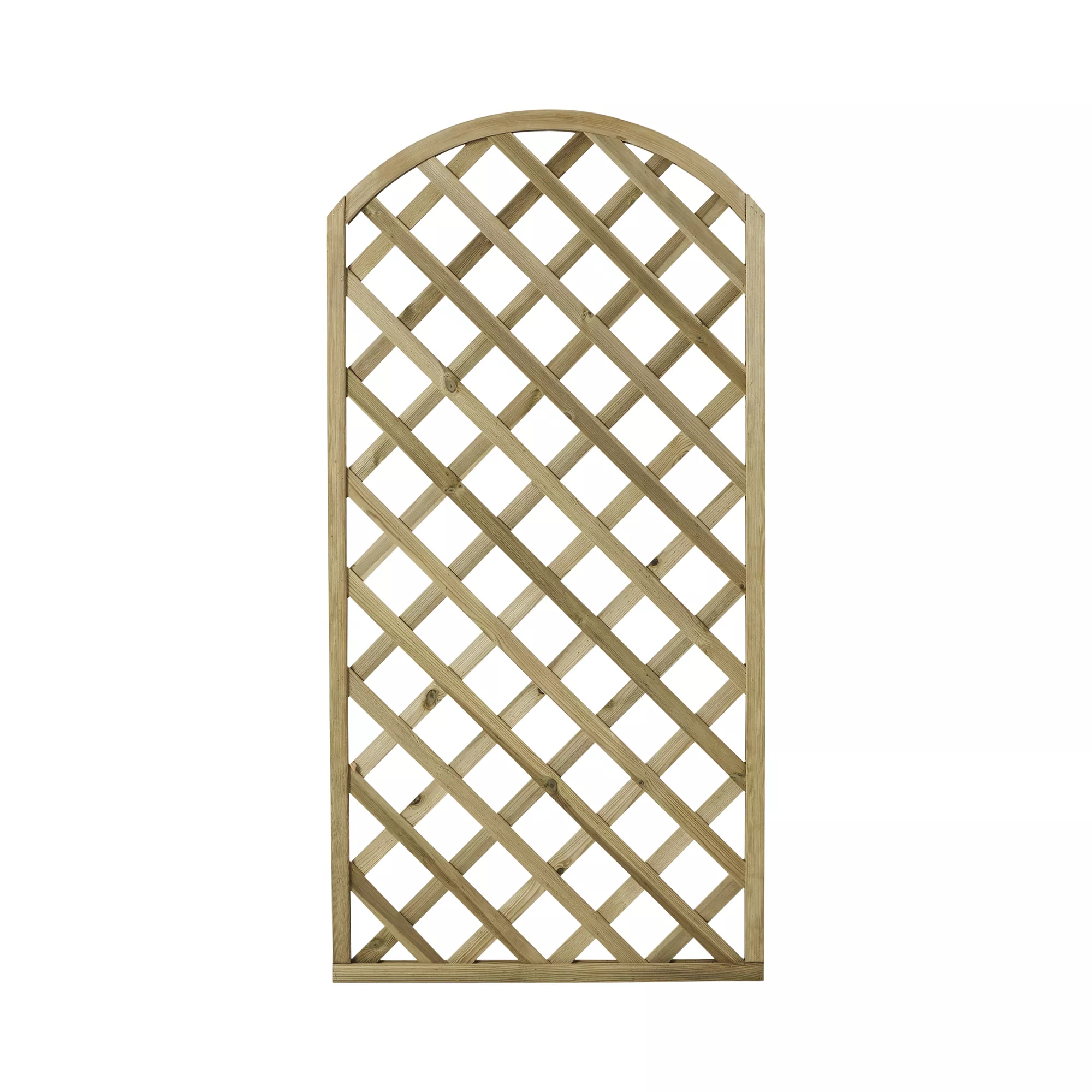 Arched Pine Trellis Panel (W)90cm X (H)180cm