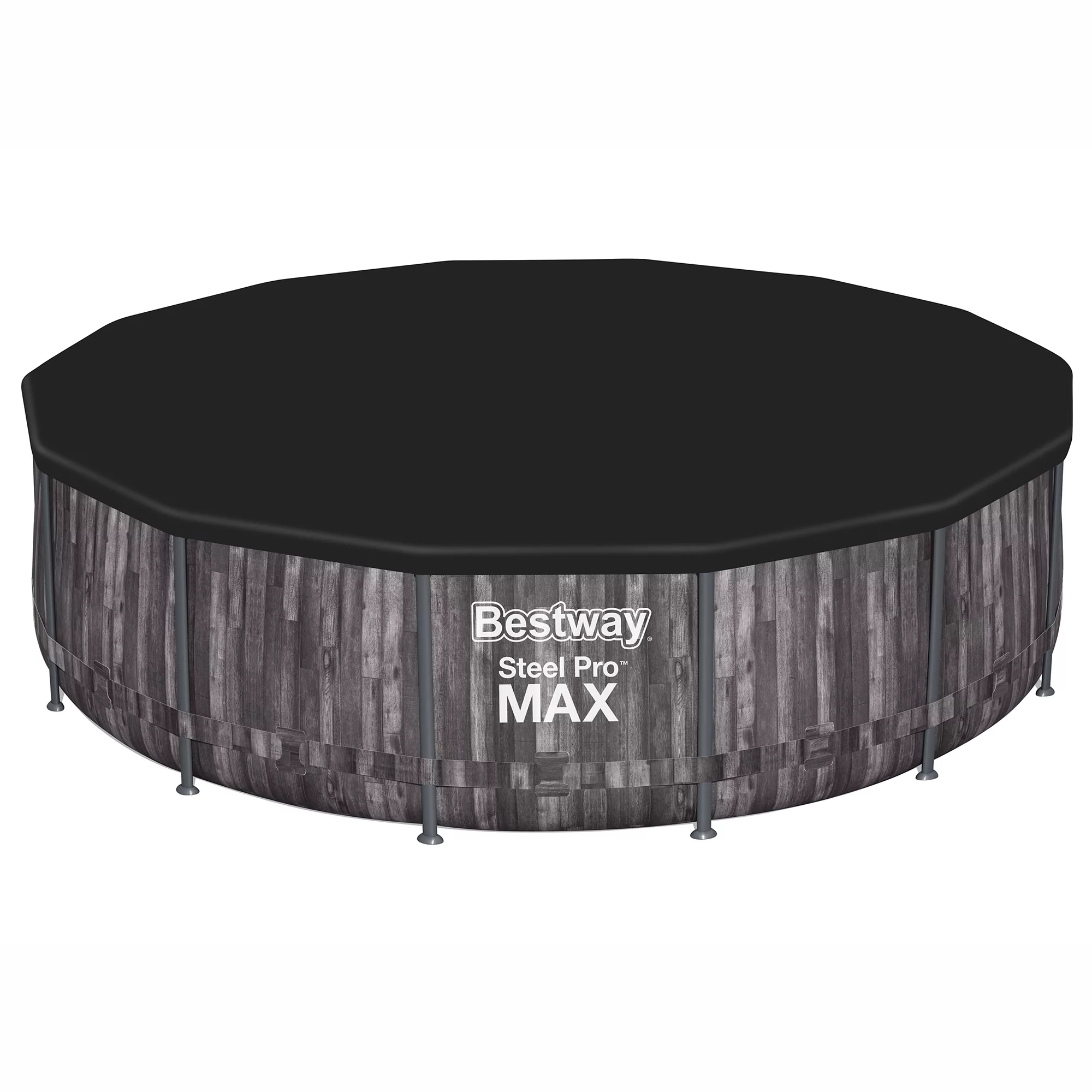 Bestway Steel Pro MAX™ Wood Effect Polyvinyl Chloride (PVC) & Steel Pool (W) 4.27m X (L) 4.27m - Image 2