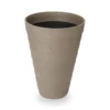 Blooma Momoka Grey Stone Effect Plastic Tall Circular Plant Pot (Dia)40cm