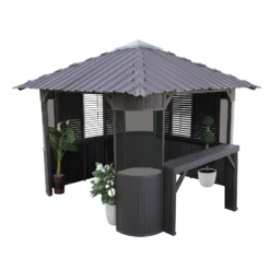 Canadian Spa Company Frazer Square Gazebo, (W)3.37m (D)3.37m - Assembly Required