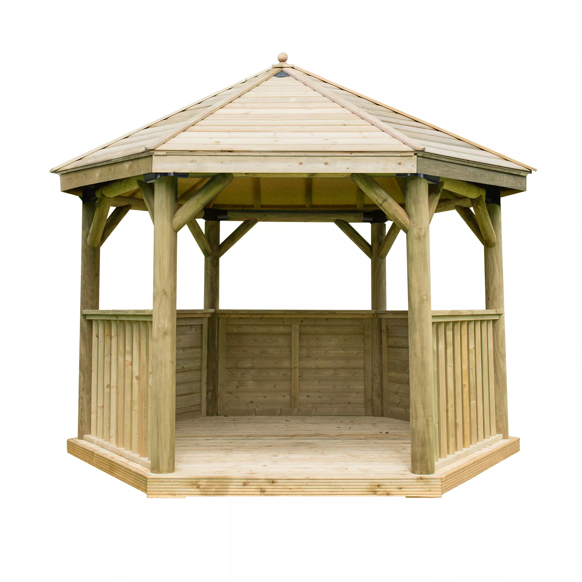 Forest Garden Hexagonal Gazebo, (W)3.78m (D)3.27m - Image 9