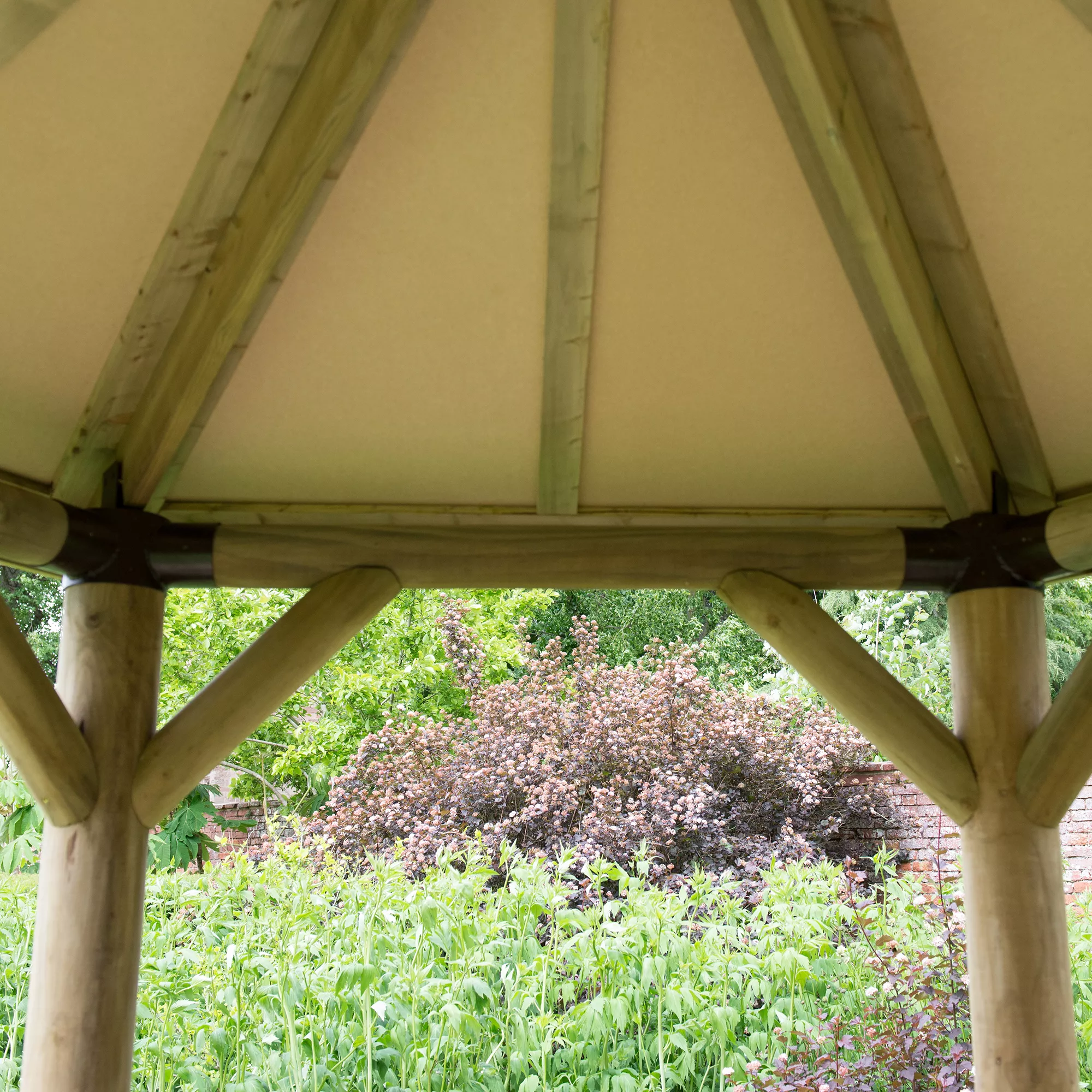 Forest Garden Hexagonal Gazebo, (W)3.78m (D)3.27m - Image 2
