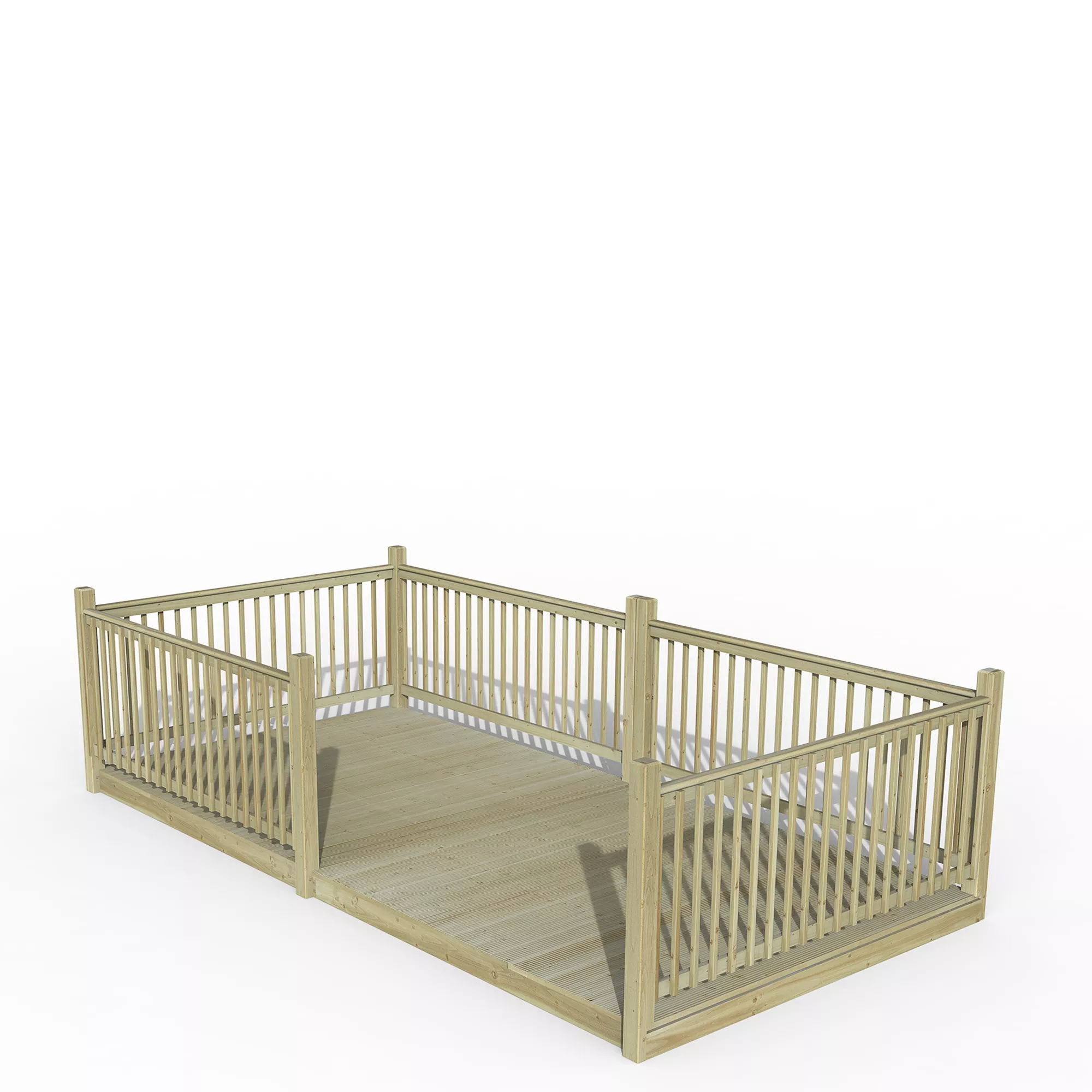 Forest Garden Softwood Decking Kit, X5 Balustrade (L) 1.31m X (W) 4.91m