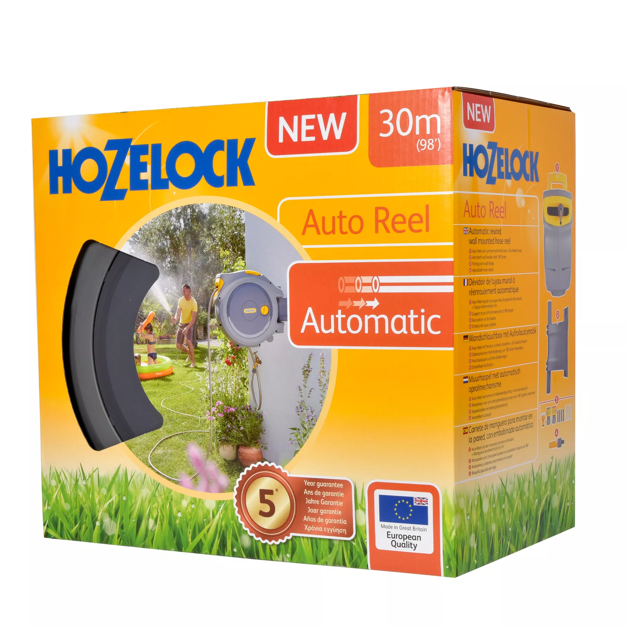 Hozelock Auto-reel Wall-mounted Hose Reel & Hose (L)30m - Image 3