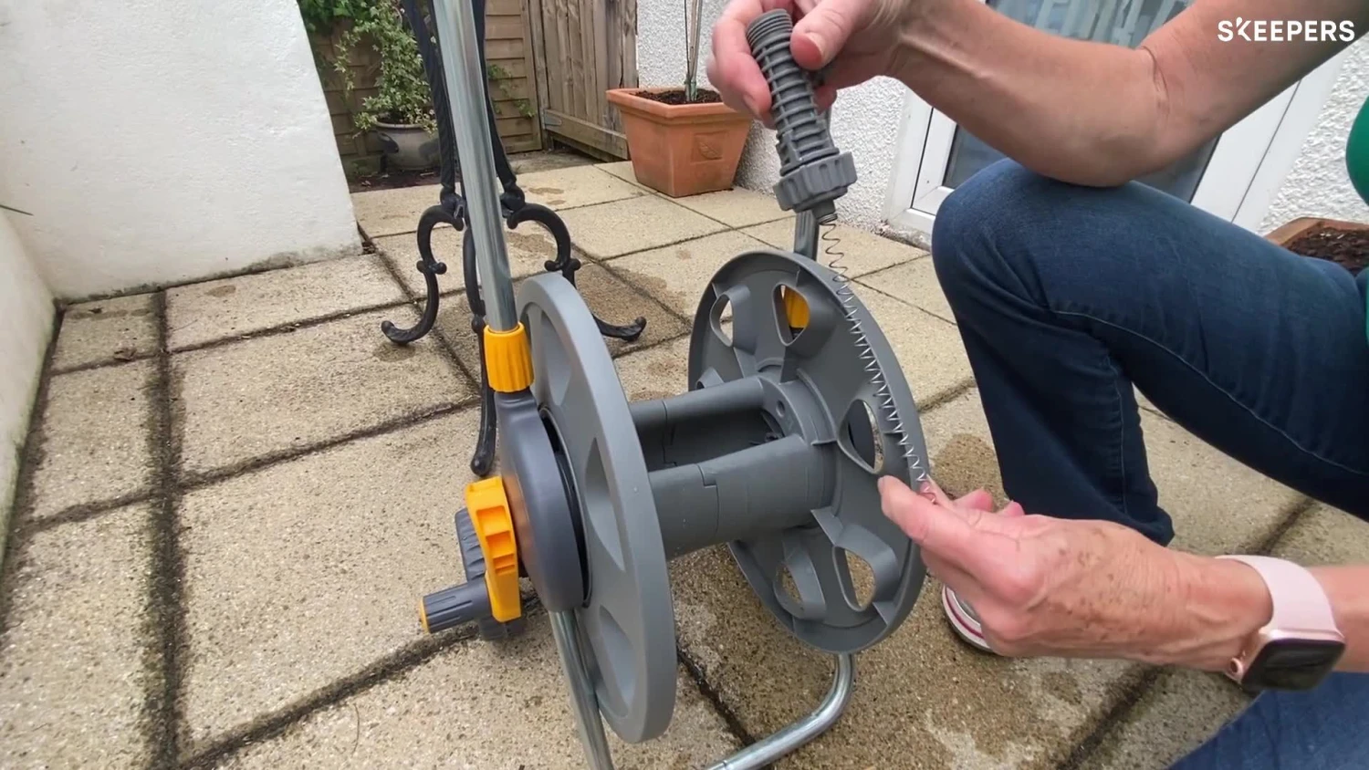 Hozelock Metal Hose Pipe Cart (L)40m - Image 2