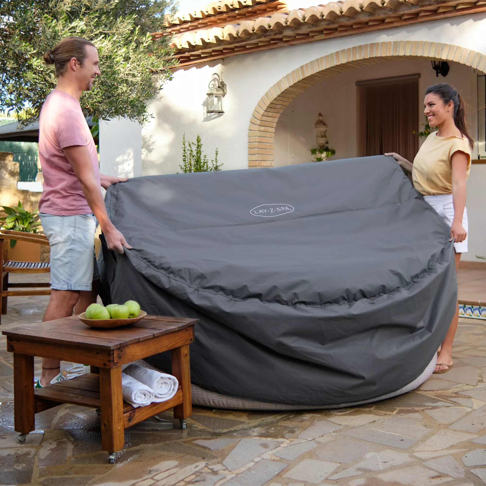 Lay-Z-Spa Grey Circular Hot Tub Cover (D) 1800mm X (H )660mm - Image 2
