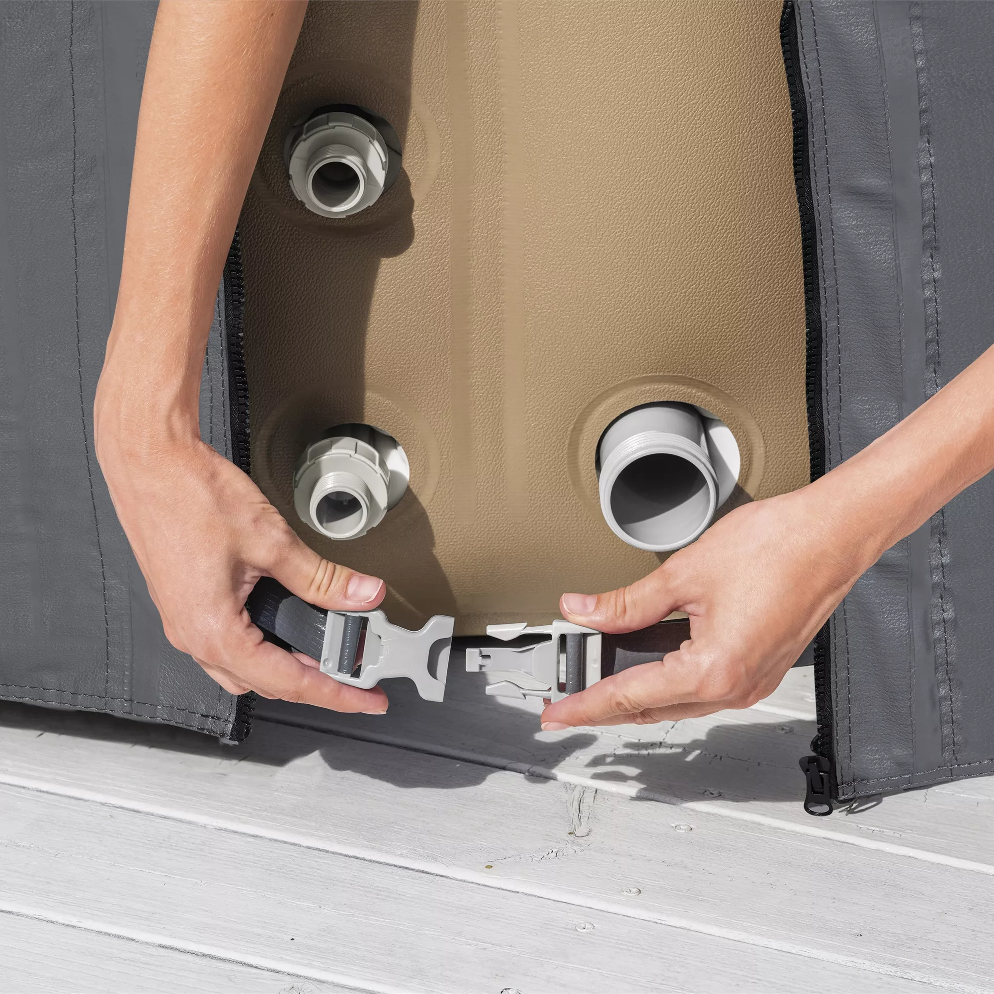 Lay-Z-Spa Grey Circular Hot Tub Cover (D) 1960mm X (H )710mm - Image 5