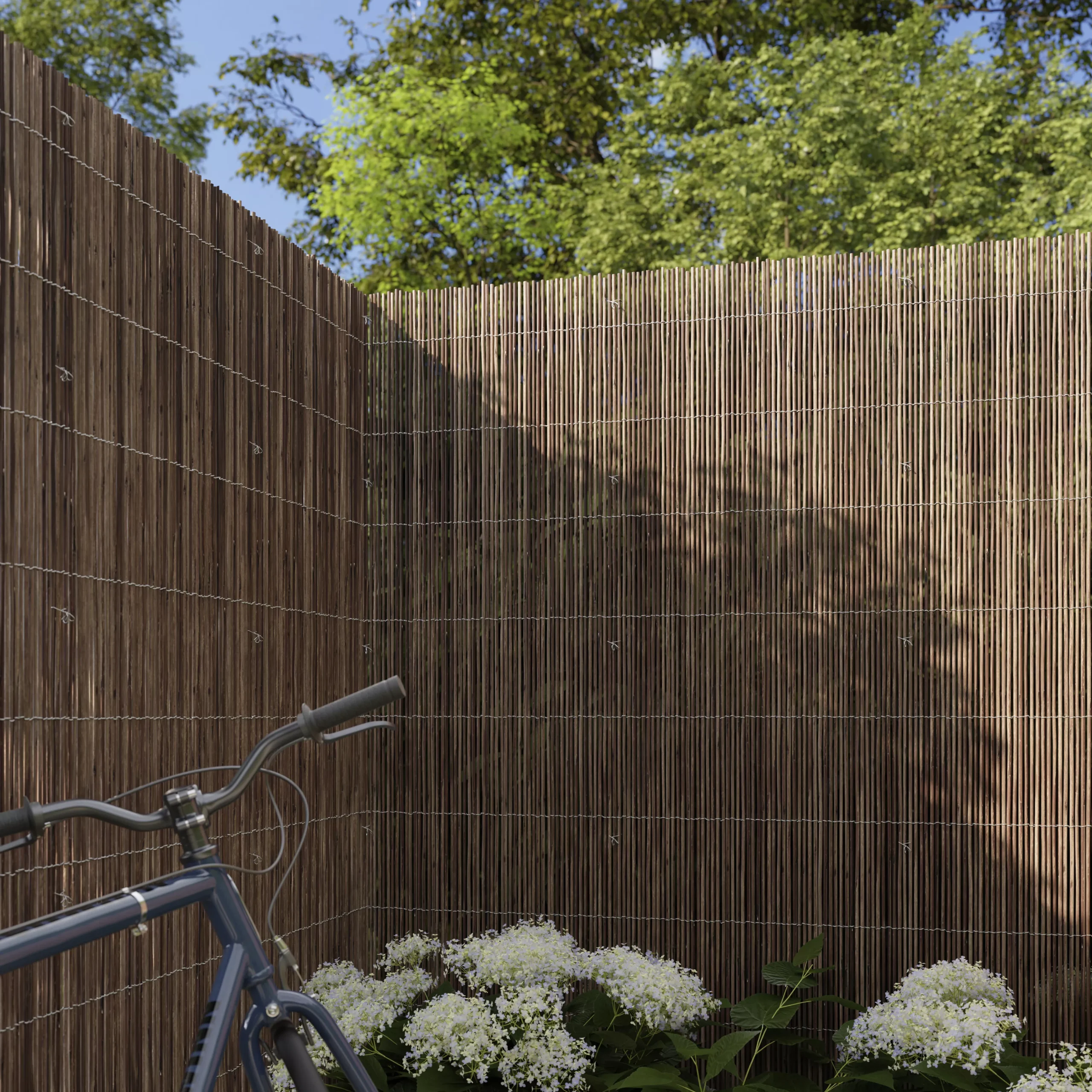 Natural Wicker Garden Screen (H)1.8m (W)3m - Image 5