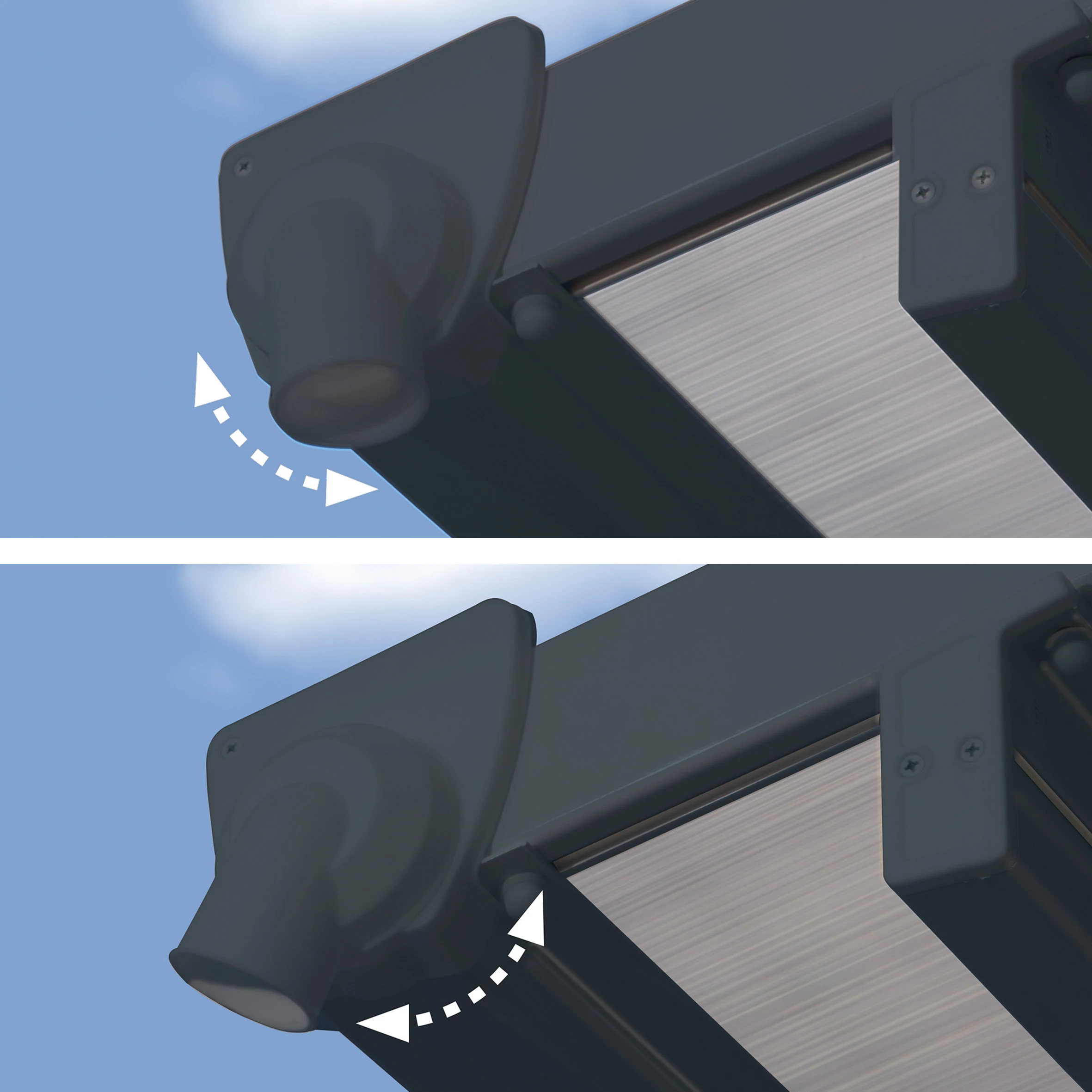 Palram - Canopia Feria Grey Non-retractable Awning, (L)4.25m (H)3.05m (W)3.85m - Image 6