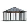 Palram - Canopia Garda Grey Hexagonal Gazebo, (W)5.17m (D)5.95m - Assembly Required