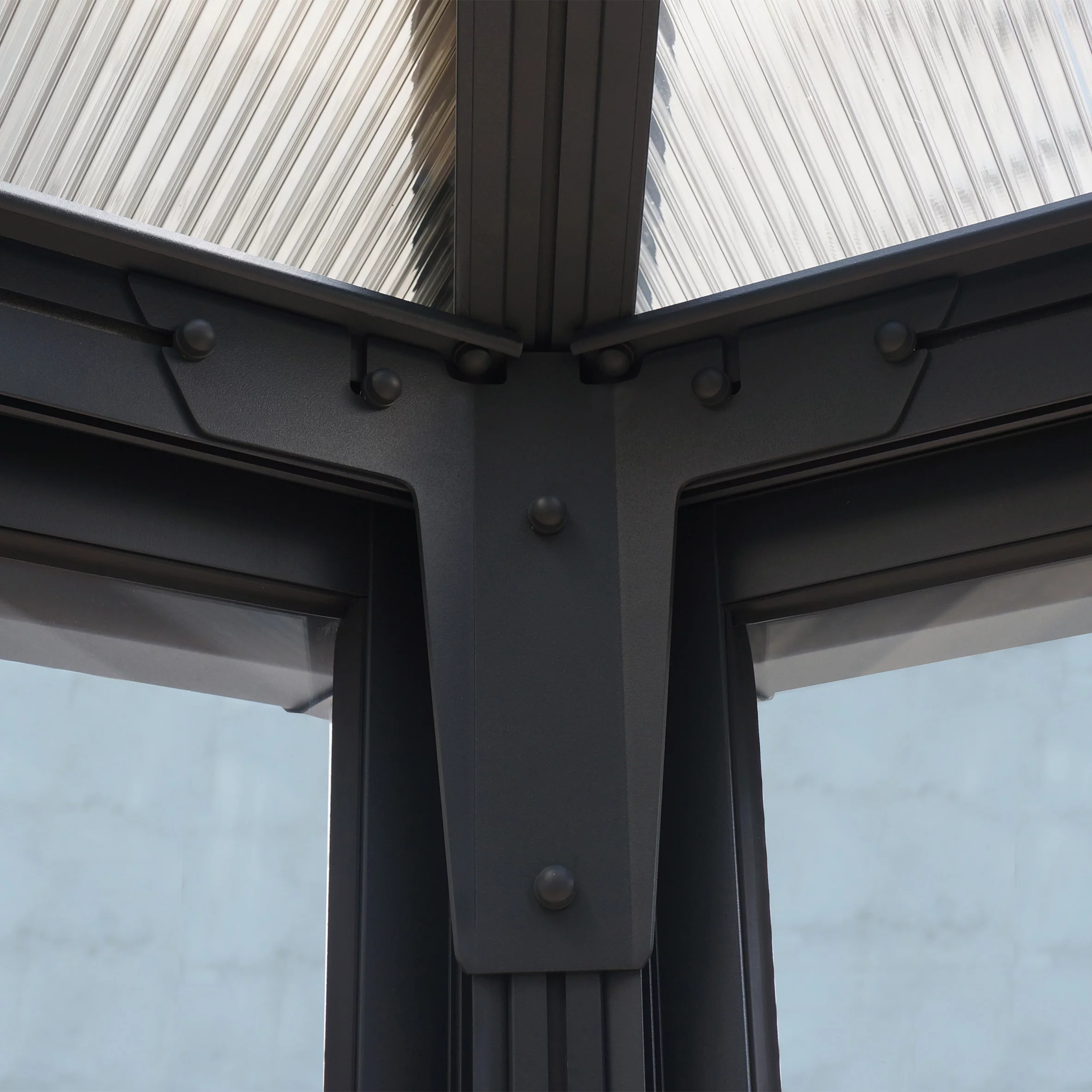 Palram - Canopia Garda Grey Hexagonal Gazebo, (W)5.17m (D)5.95m - Assembly Required - Image 5