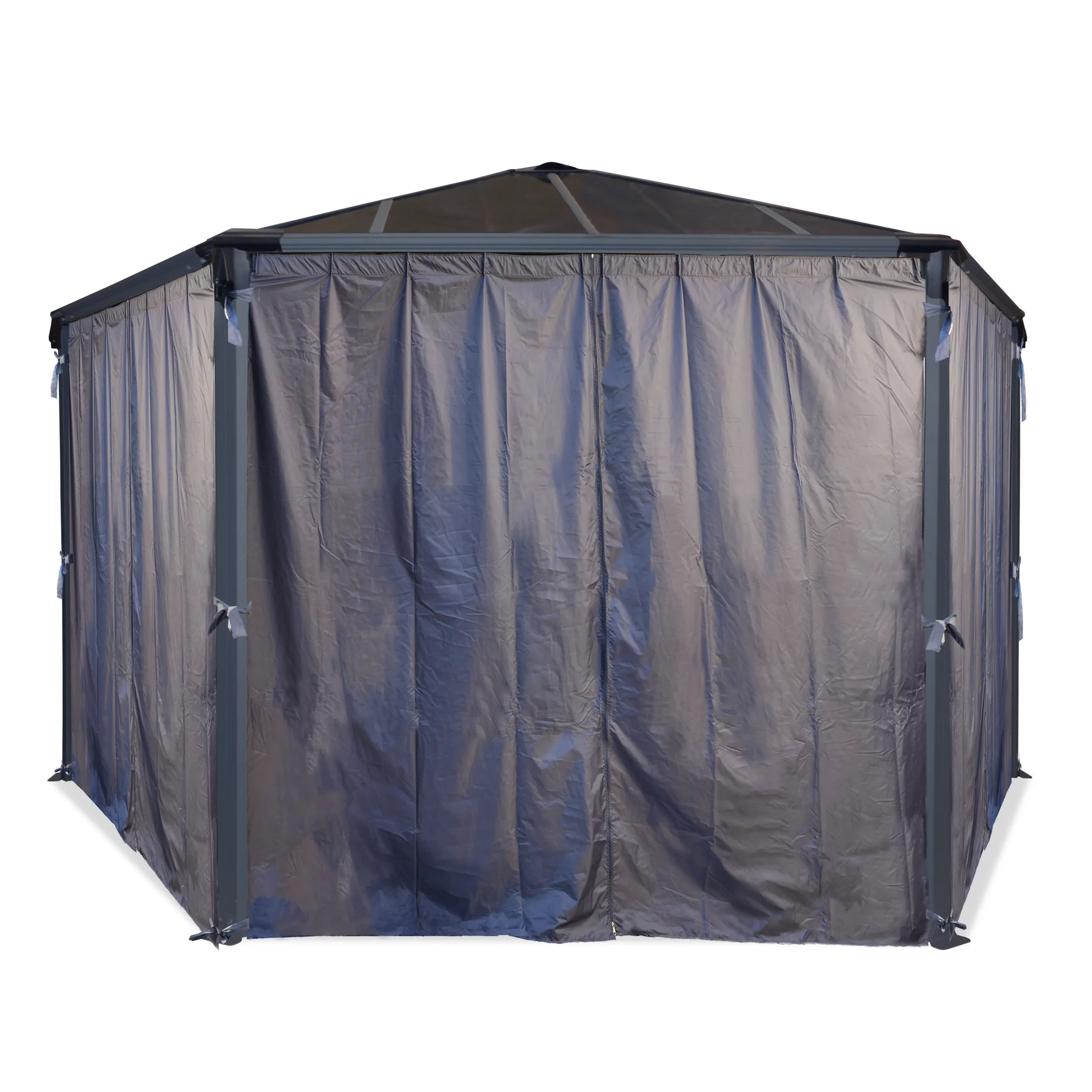 Palram - Canopia Hexagonal Grey Polyester (PES) Gazebo Curtain, Pack Of 6 (L)2170mm (W)2320mm - Image 2