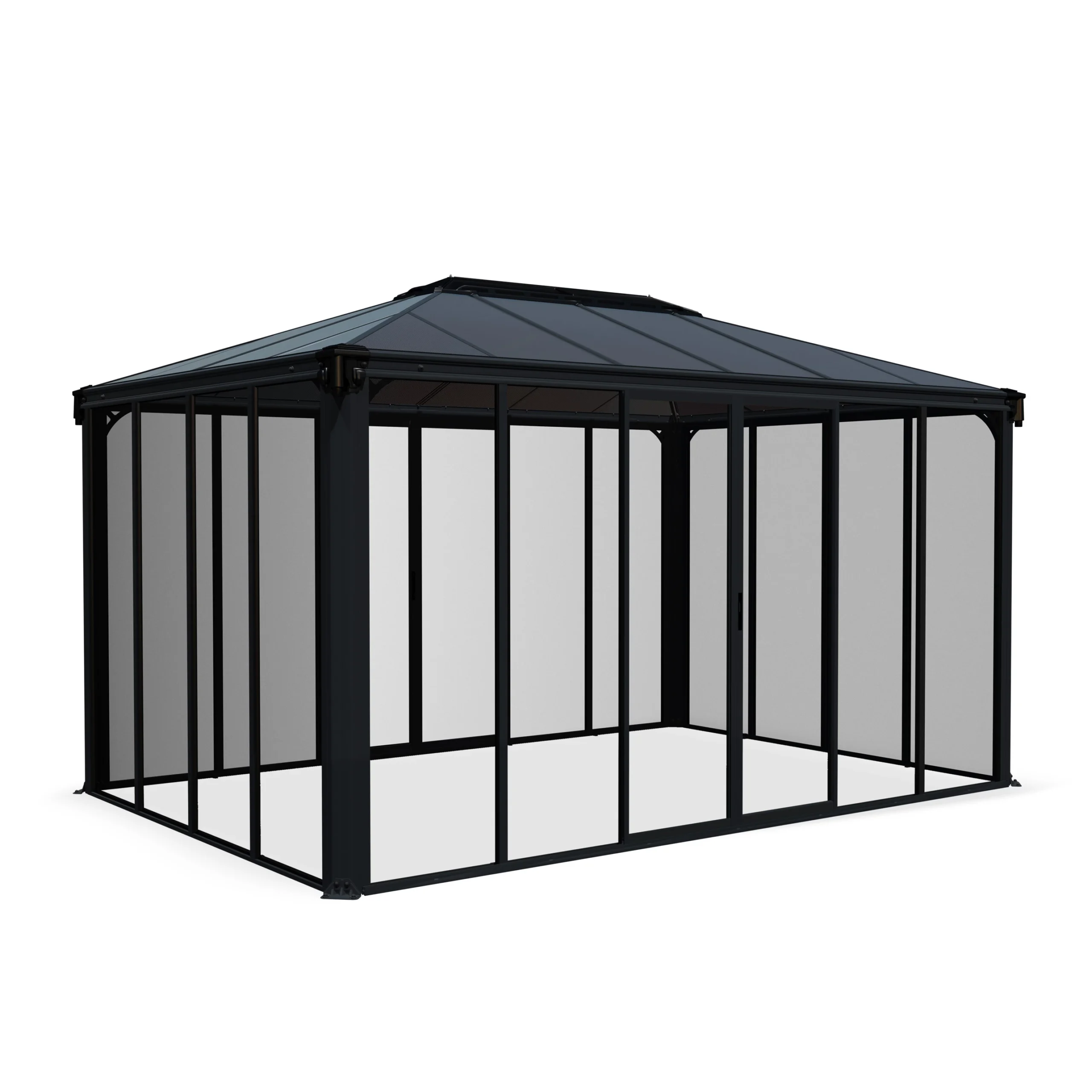 Palram - Canopia Ledro Grey Rectangular Gazebo, (W)4.3m (D)2.96m - Assembly Required - Image 2