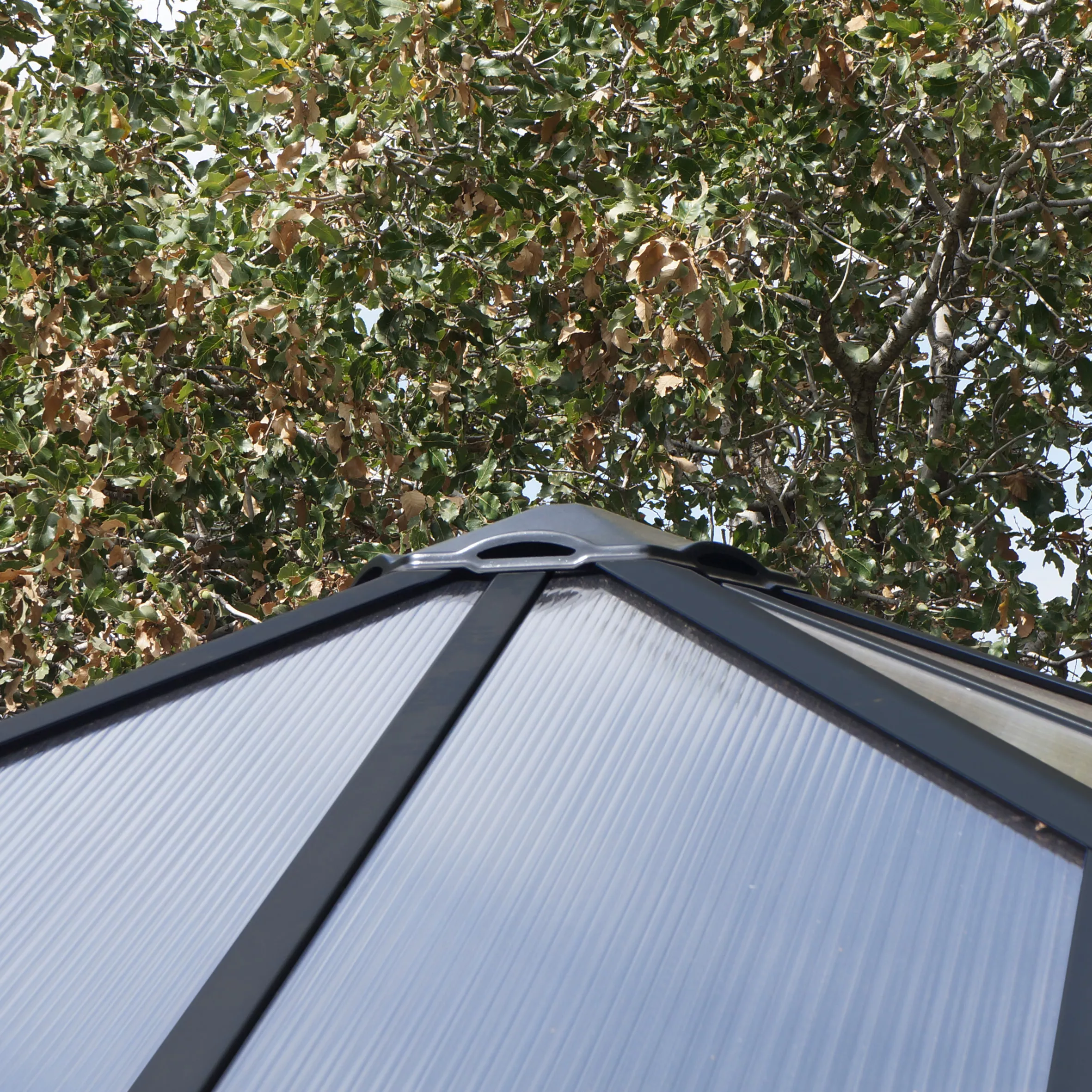 Palram - Canopia Ledro Grey Rectangular Gazebo, (W)4.3m (D)2.96m - Assembly Required - Image 3