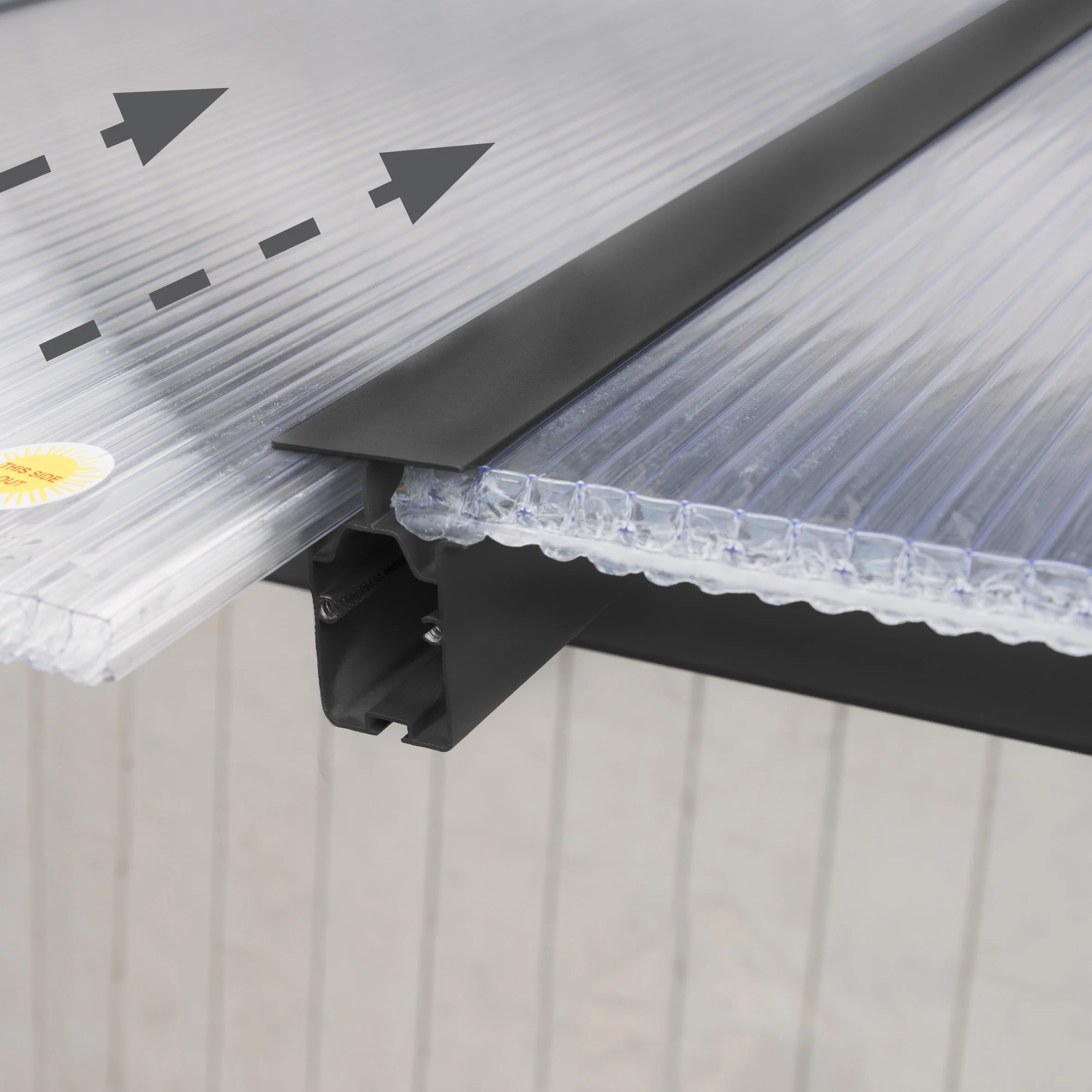 Palram - Canopia Olympia Grey Non-retractable Awning, (L)3.07m (H)3.05m (W)2.95m - Image 4