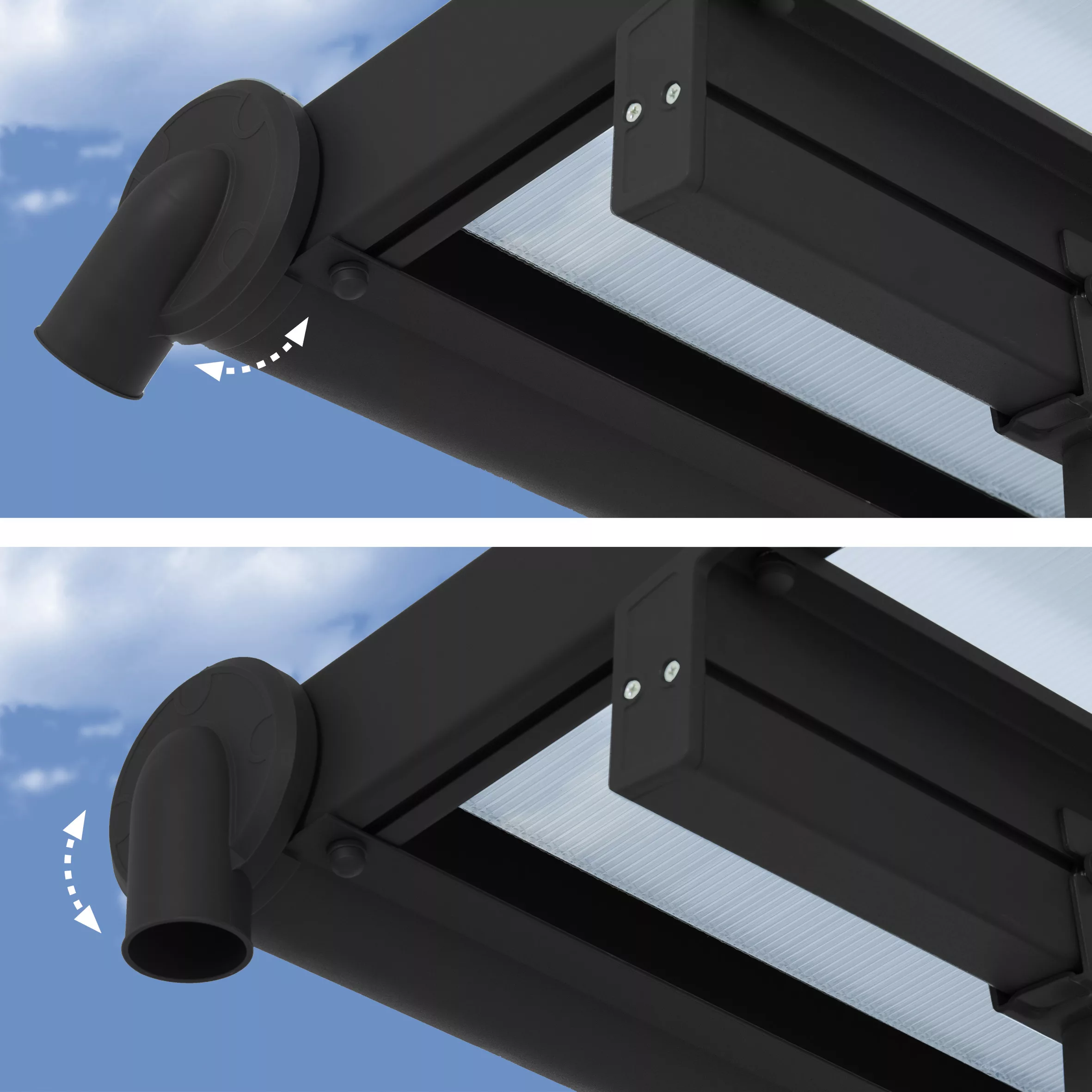 Palram - Canopia Olympia Grey Non-retractable Awning, (L)6.19m (H)3.05m (W)2.95m - Image 6