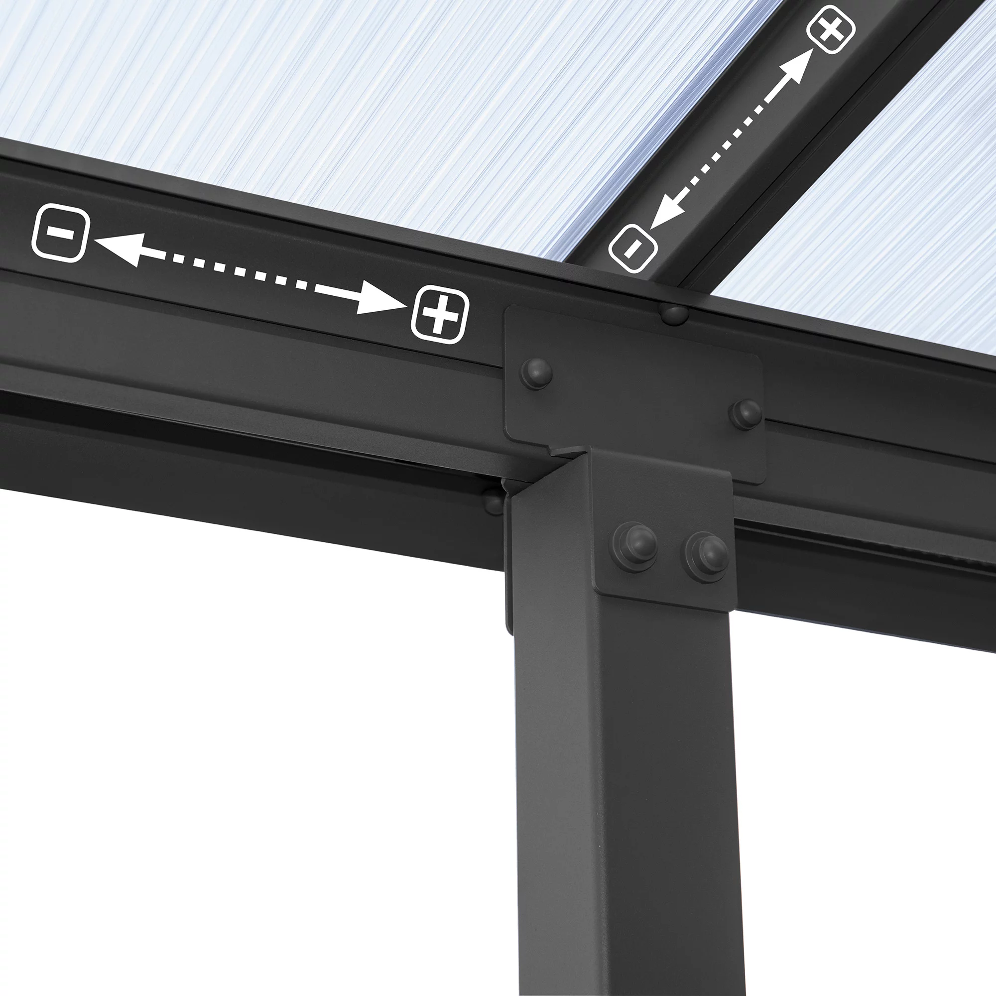 Palram - Canopia Olympia Grey Non-retractable Awning, (L)6.19m (H)3.05m (W)2.95m - Image 4