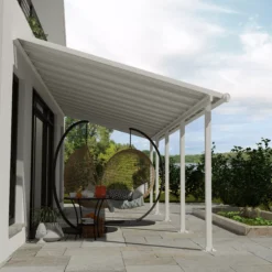 Palram - Canopia Olympia White Non-retractable Awning, (L)8.6m (H)3.05m (W)2.95m