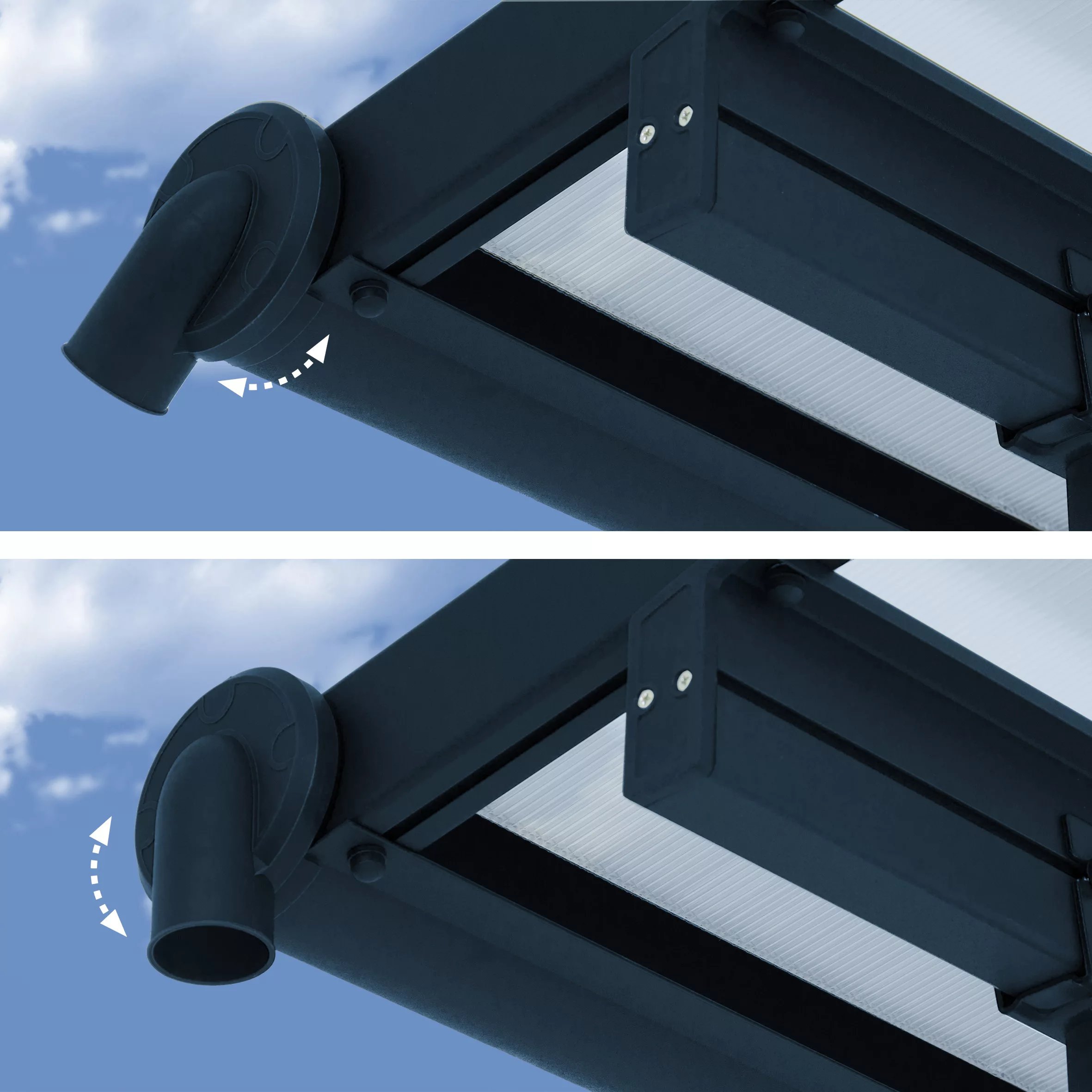 Palram - Canopia Sierra Grey Non-retractable Awning, (L)7.39m (H)3.05m (W)2.95m - Image 5