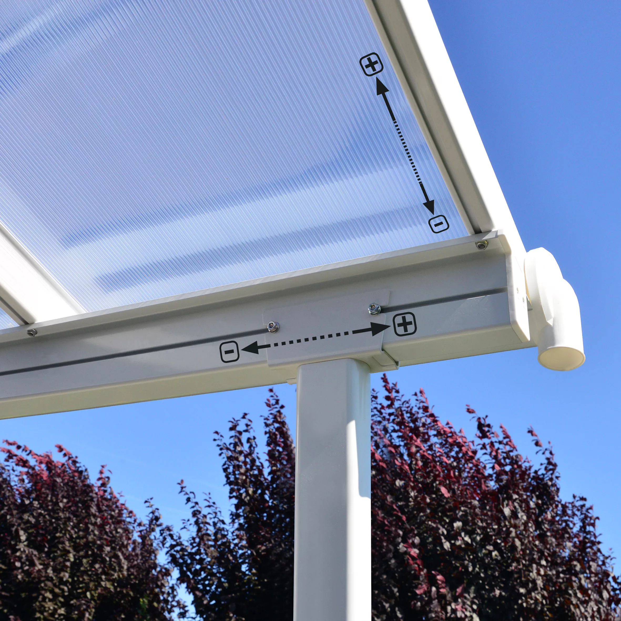 Palram - Canopia Sierra White Non-retractable Awning, (L)5.55m (H)3.05m (W)2.99m - Image 6