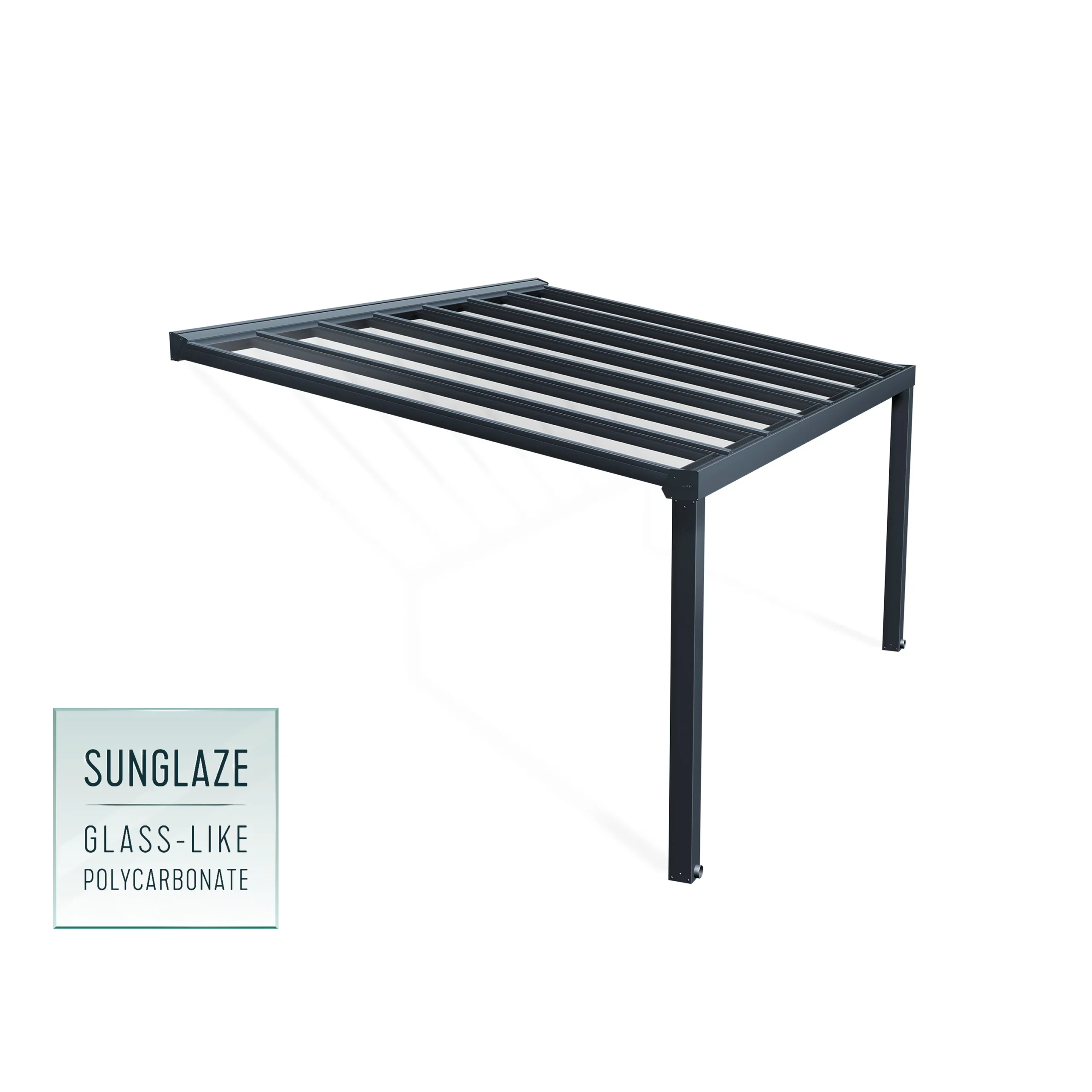 Palram - Canopia Stockholm Grey Non-retractable Awning, (L)5.15m (H)3.24m (W)3.41m - Image 2