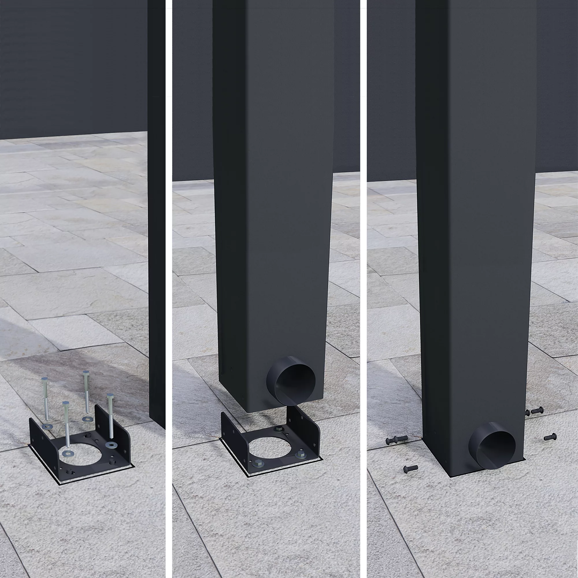 Palram - Canopia Stockholm Grey Non-retractable Awning, (L)5.15m (H)3.24m (W)3.41m - Image 11