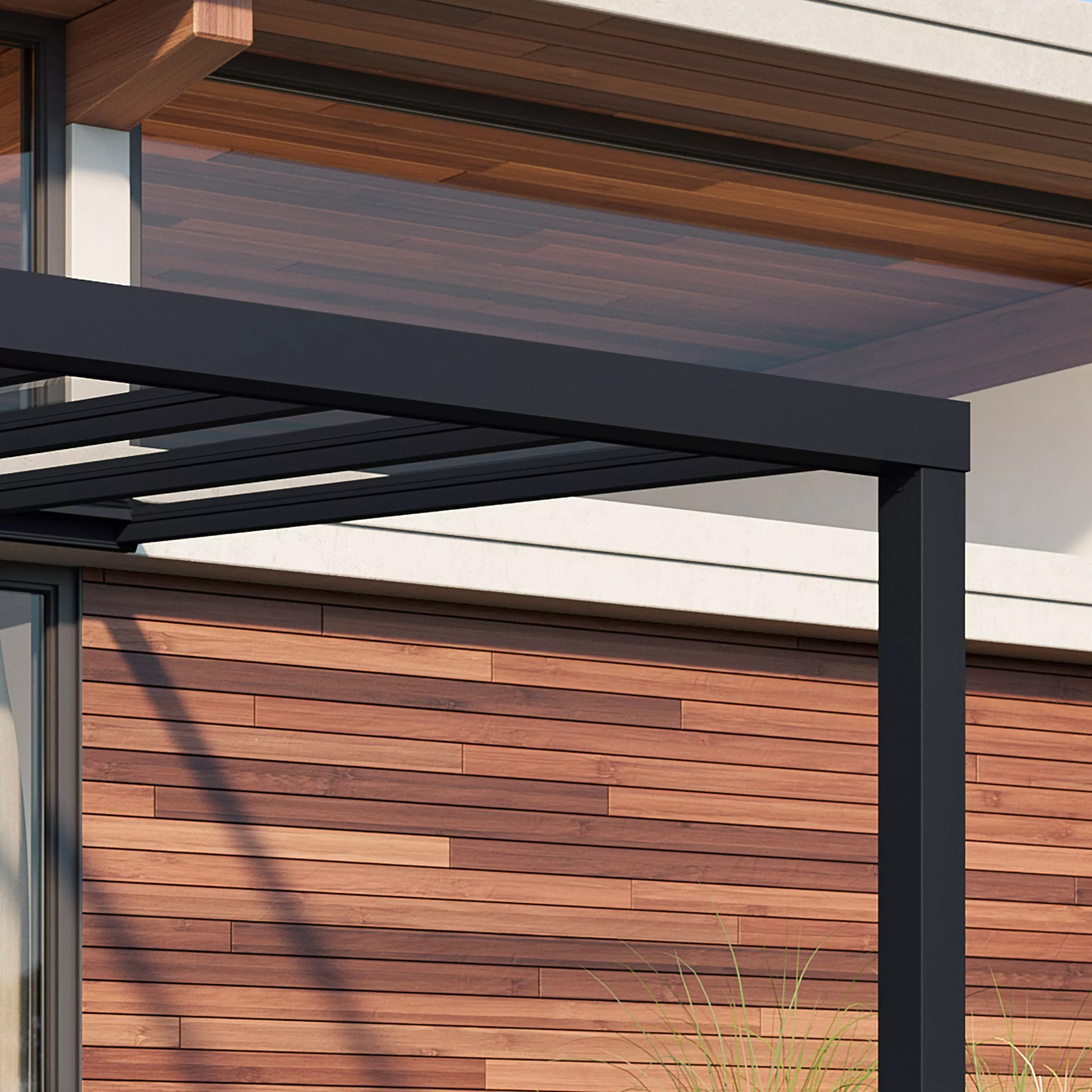 Palram - Canopia Stockholm Grey Non-retractable Awning, (L)8.05m (H)3.24m (W)3.41m - Image 3