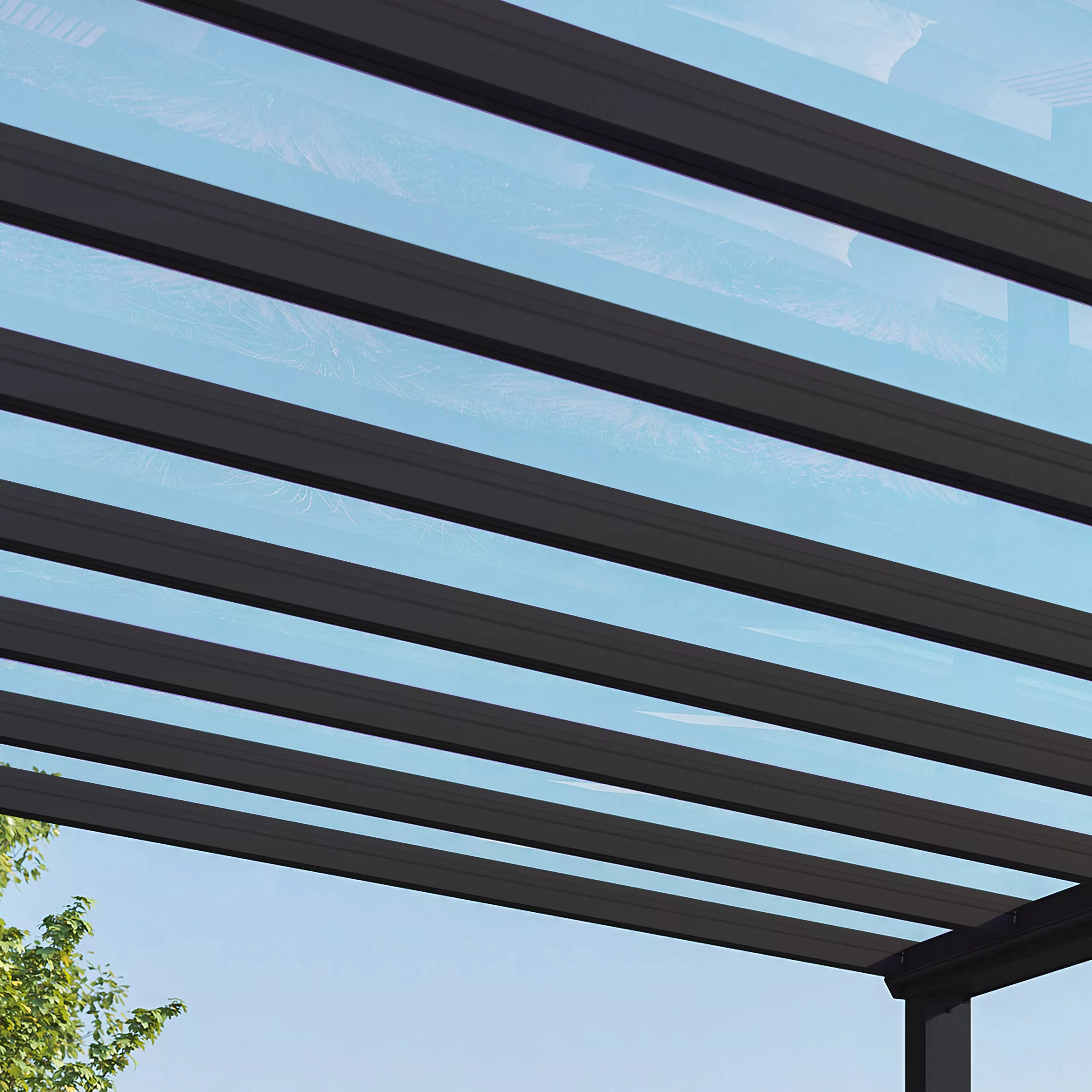 Palram - Canopia Stockholm Grey Non-retractable Awning, (L)8.05m (H)3.24m (W)3.41m - Image 5