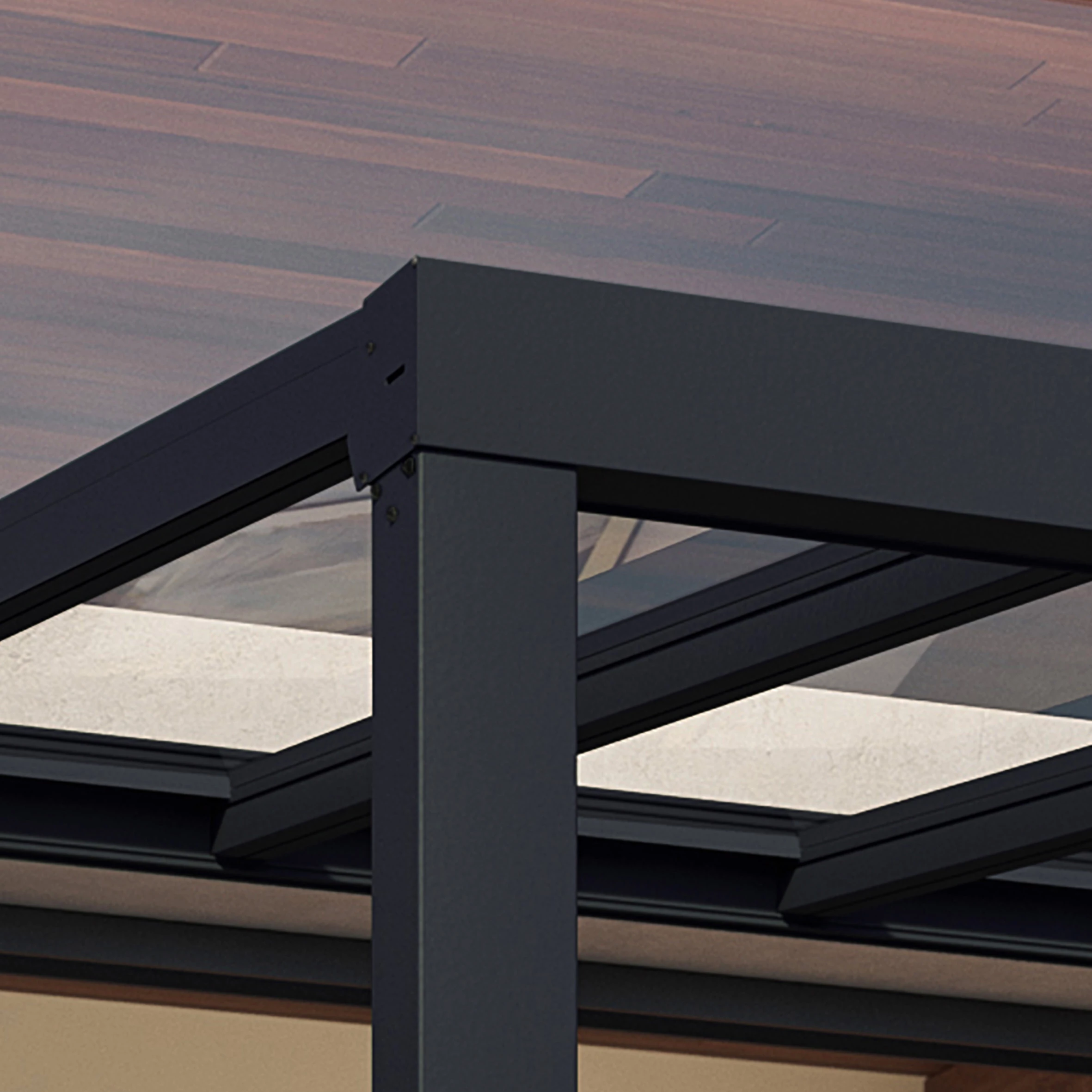 Palram - Canopia Stockholm Grey Non-retractable Awning, (L)8.05m (H)3.24m (W)3.41m - Image 6