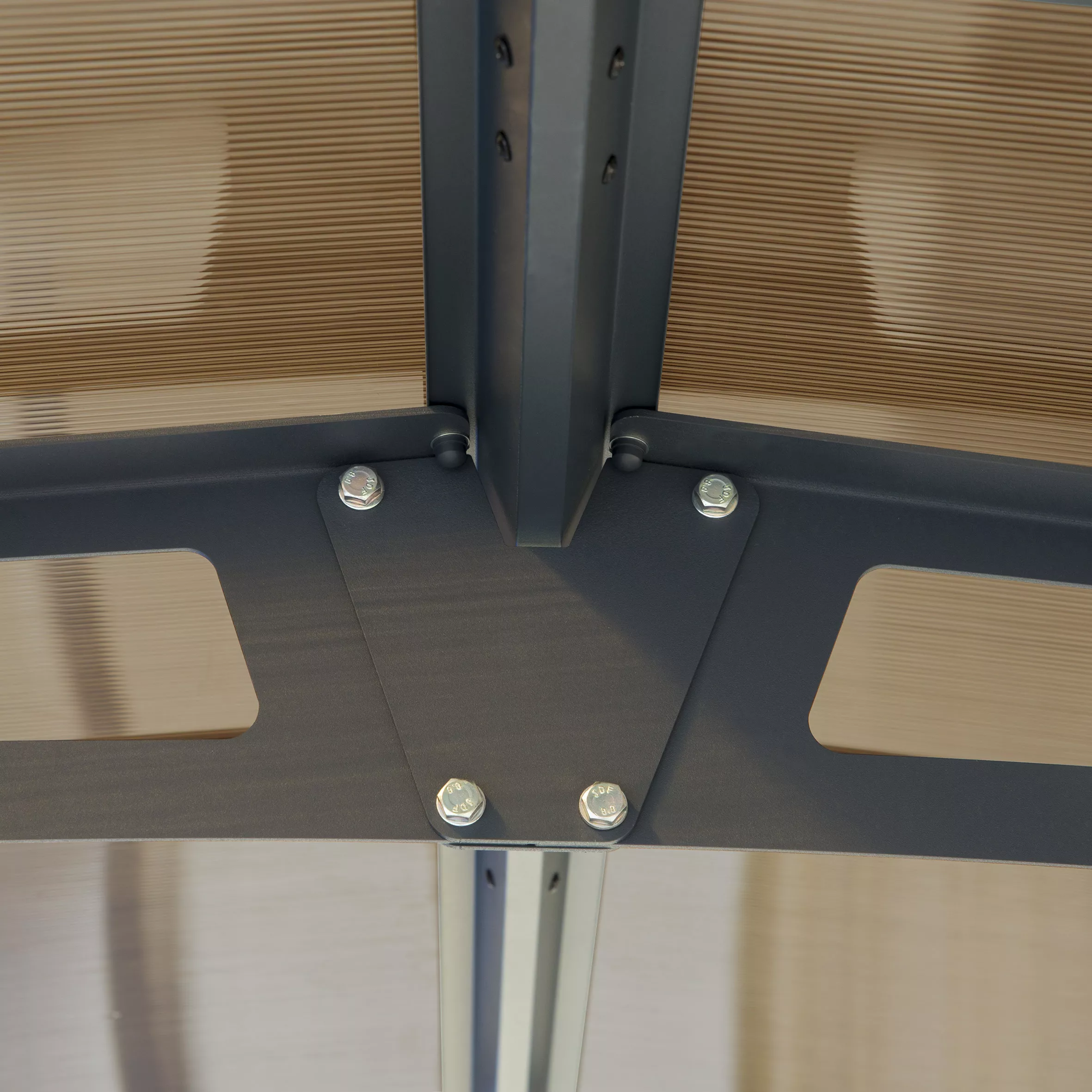 Palram - Canopia Tucson Grey Rectangular Gazebo, (W)4.3m (D)3.59m - Assembly Required - Image 6