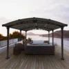 Palram - Canopia Tucson Grey Rectangular Gazebo, (W)5.02m (D)3.59m - Assembly Required