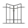 Panacea Steel Arched Finials Gate, (H)0.82m (W)0.47m
