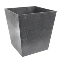 Primeur Sonata Pewter Plain Square Plant Pot (Dia)30cm