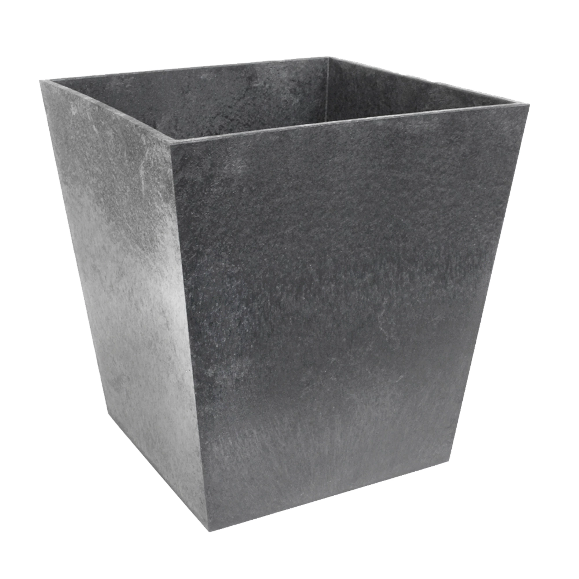 Primeur Sonata Pewter Plain Square Plant Pot (Dia)30cm