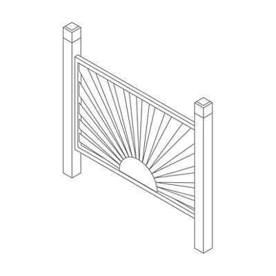 Richard Burbidge Traditional Decorative Pressure Treated 4ft Wooden Decorative Fence Panel (W)1.38m (H)1.2m, Set Of 3 - Image 2