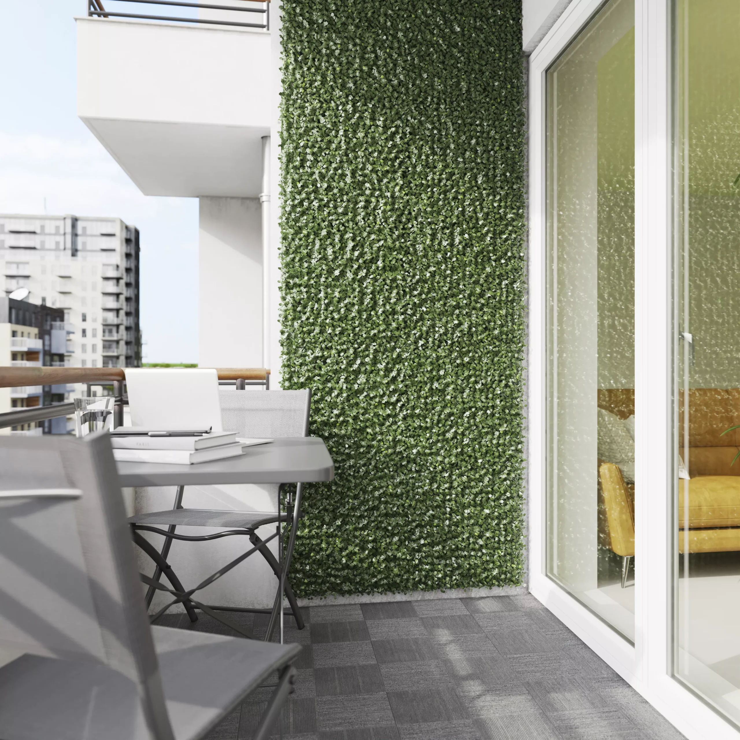 Vertical Square Artificial Plant Wall, (H)0.5m (W)0.5m - Image 6