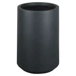 Verve Ammer Dark Grey Fibreclay Circular Plant Pot (Dia)37cm