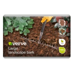 Verve Dark Brown Bark Chippings Large 100L Bag