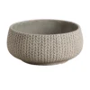 Verve Kulun Beige Knitted Effect Fibreclay Circular Plant Pot (Dia)37cm