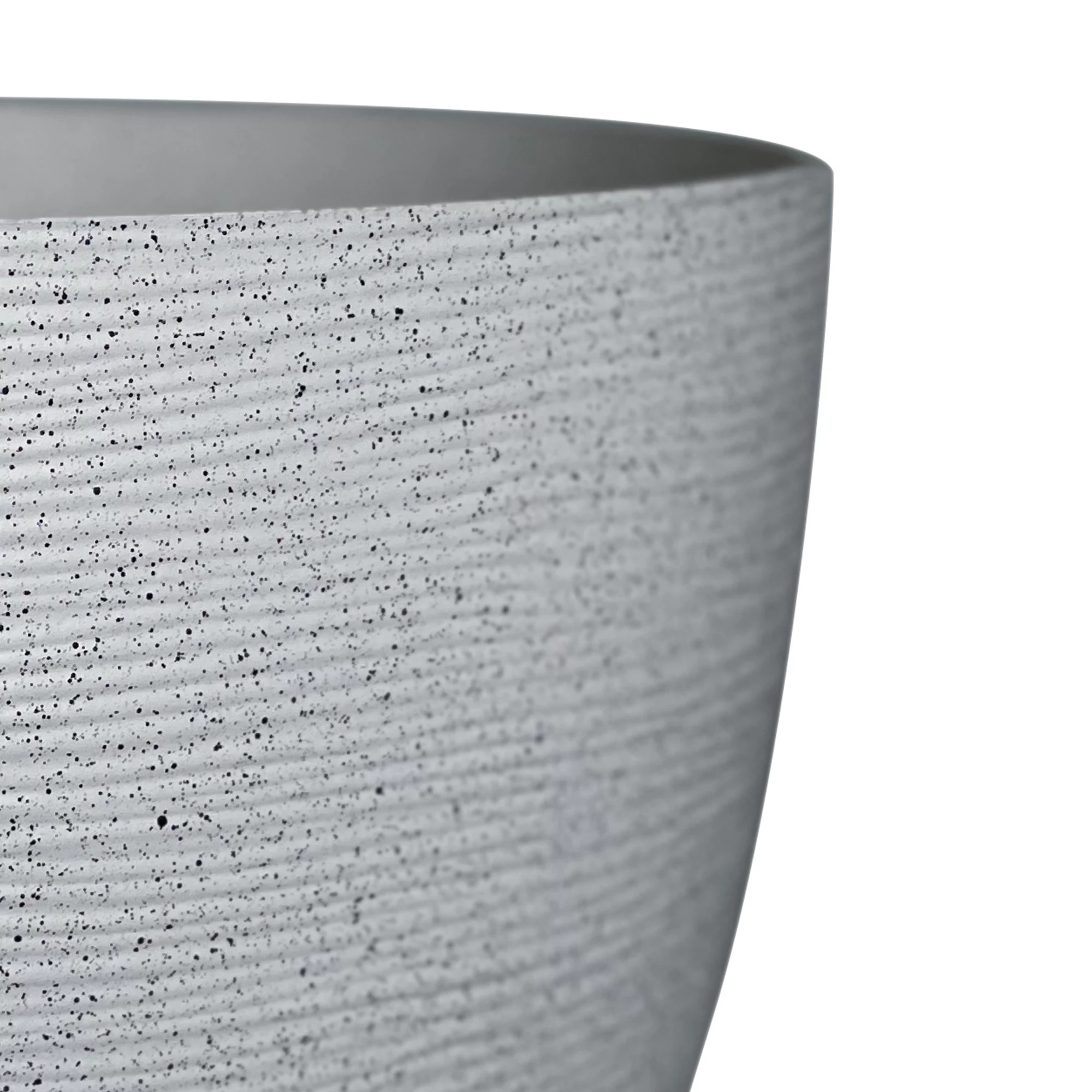 Verve Momoka Taupe Polypropylene (PP) Round Plant Pot (Dia)30cm - Image 2