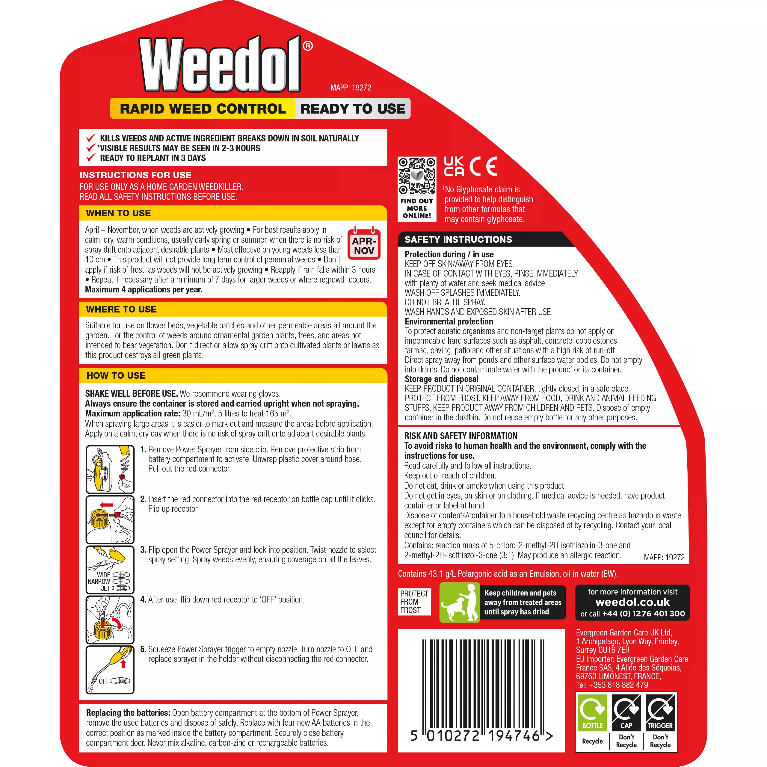 Weedol Rapid Weed Killer 5L - Image 2