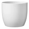 White Ceramic Round Plant Pot (Dia)21.5cm